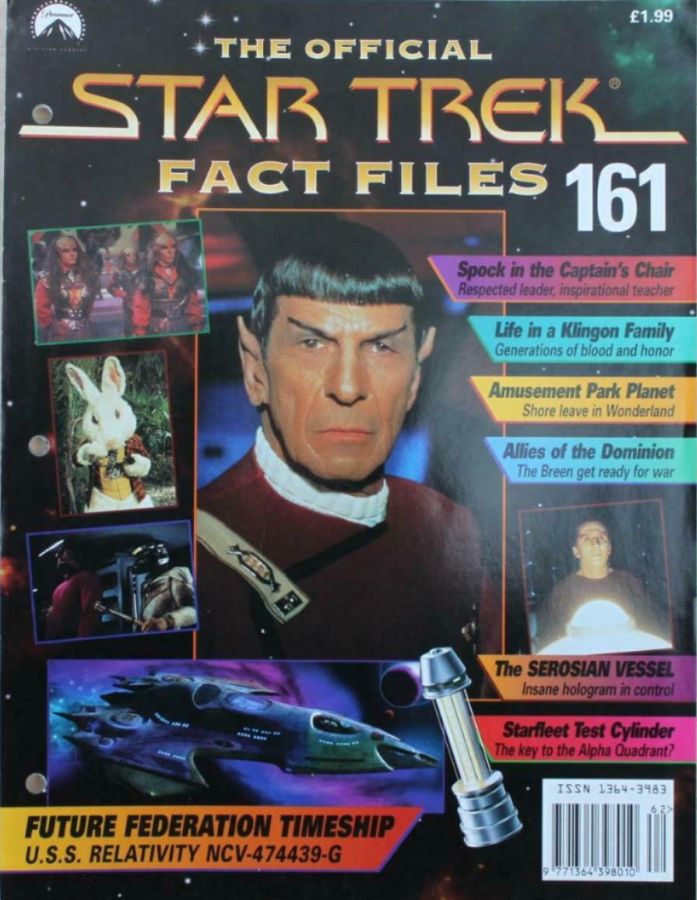 STAR TREK FACT FILES magazine side cover Issue 161  