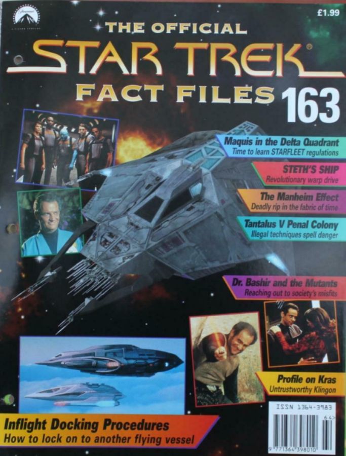 STAR TREK FACT FILES magazine side cover Issue 163  