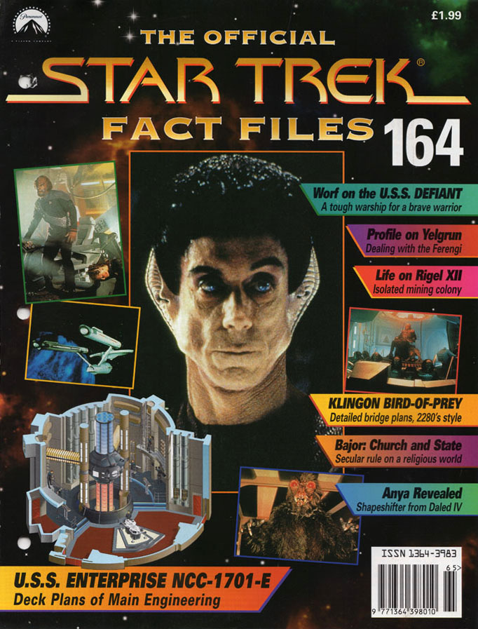 STAR TREK FACT FILES magazine side cover Issue 164   