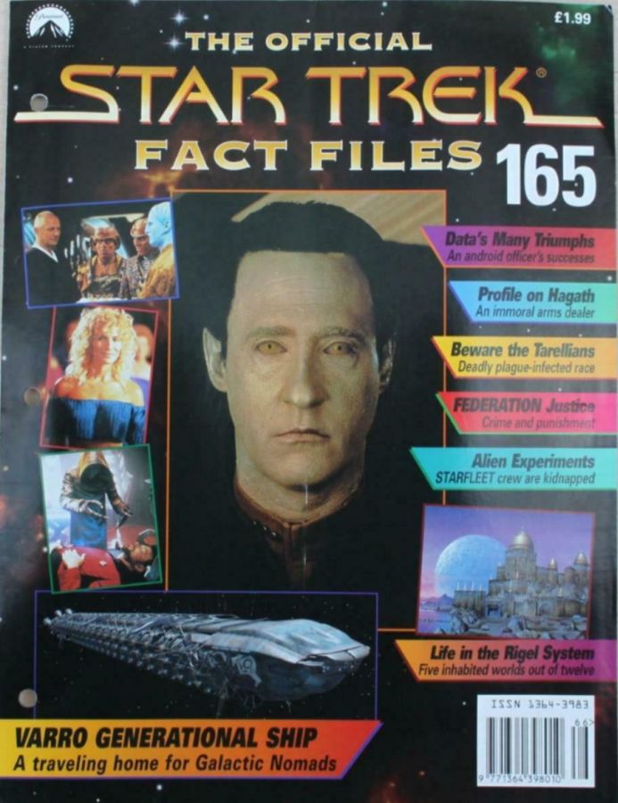 STAR TREK FACT FILES magazine side cover Issue 165  