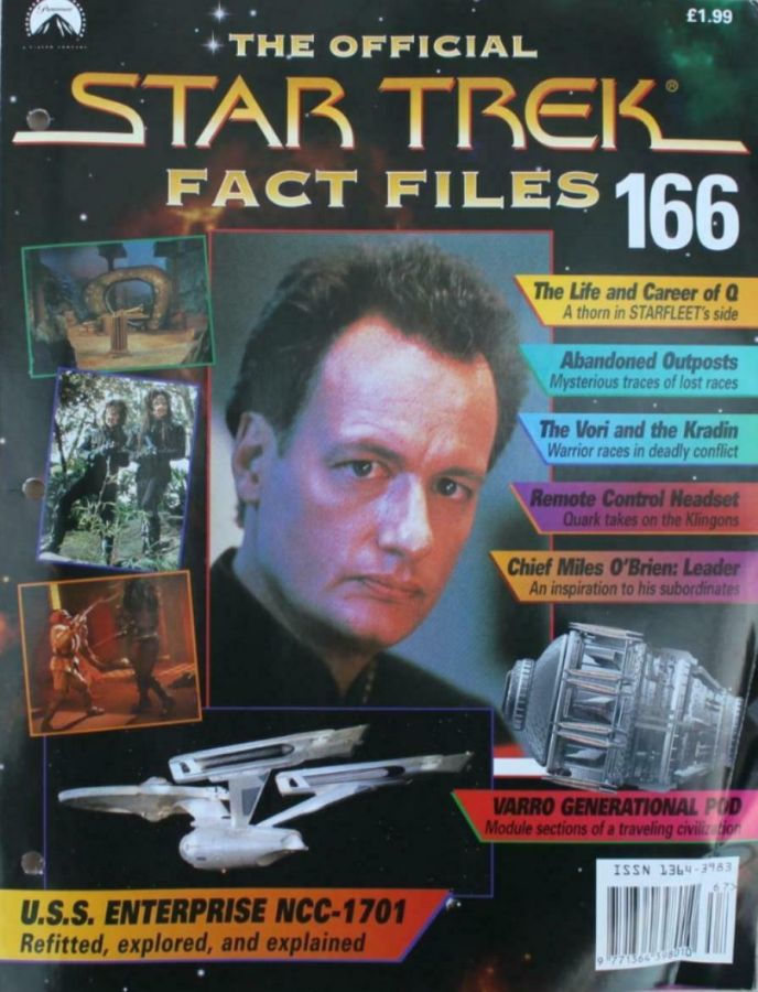 STAR TREK FACT FILES magazine side cover Issue 166  