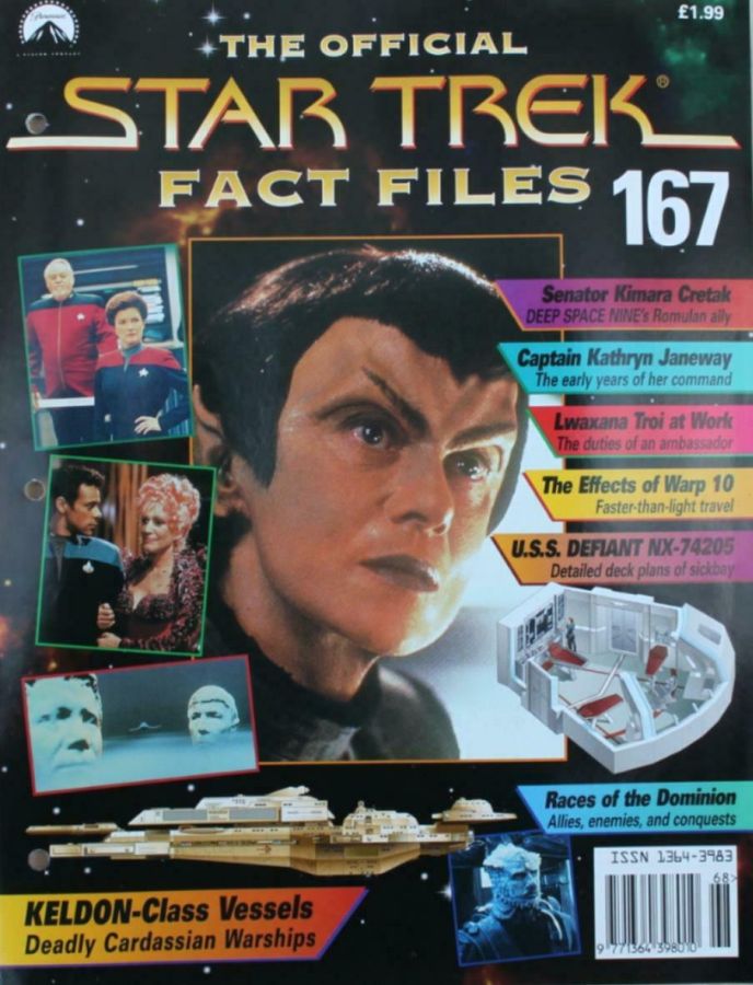 STAR TREK FACT FILES magazine side cover Issue 167  