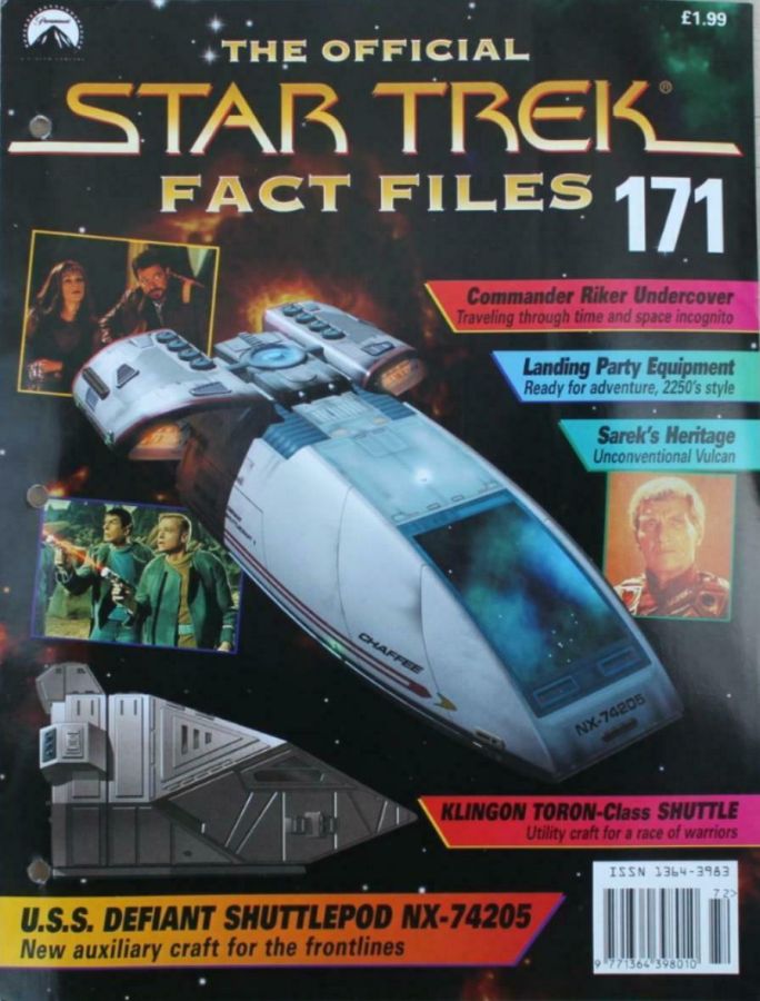 STAR TREK FACT FILES magazine side cover Issue 171  