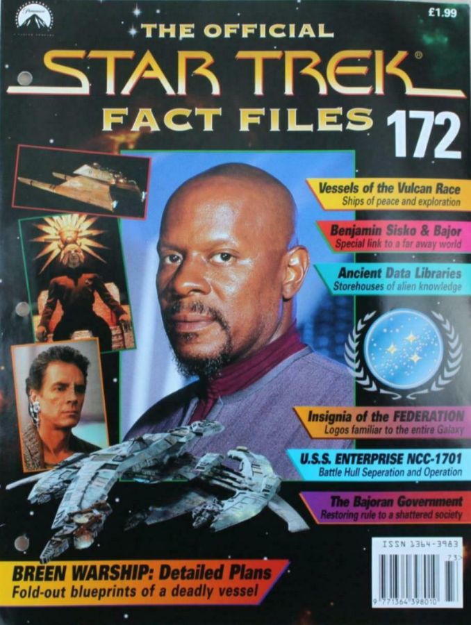 STAR TREK FACT FILES magazine side cover Issue 172  