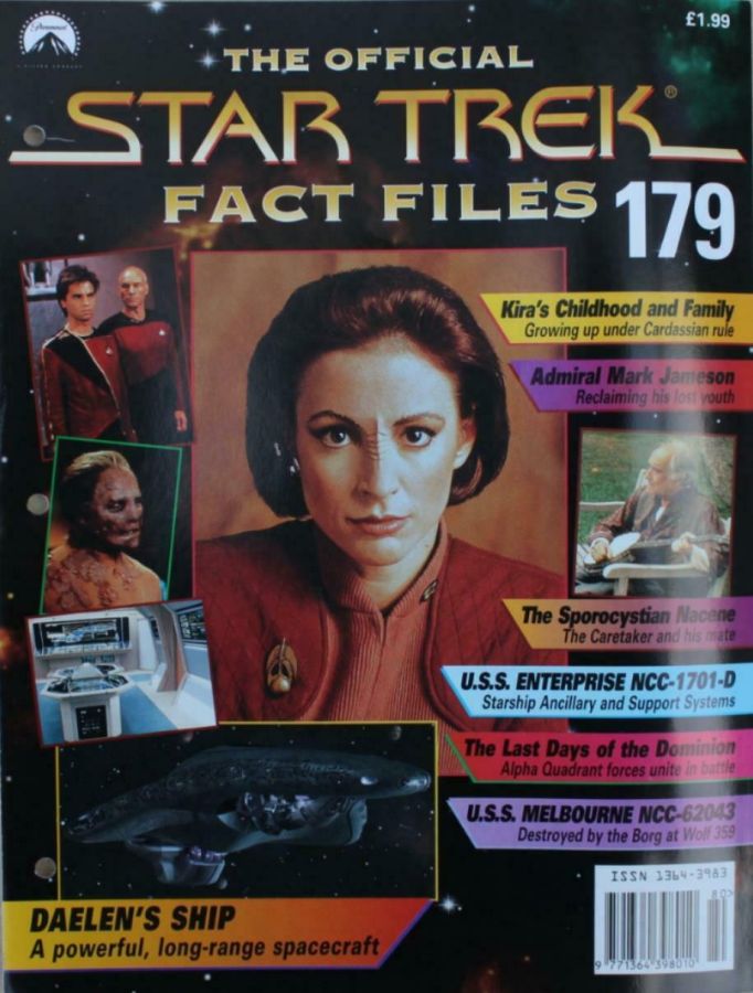 STAR TREK FACT FILES magazine side cover Issue 179  