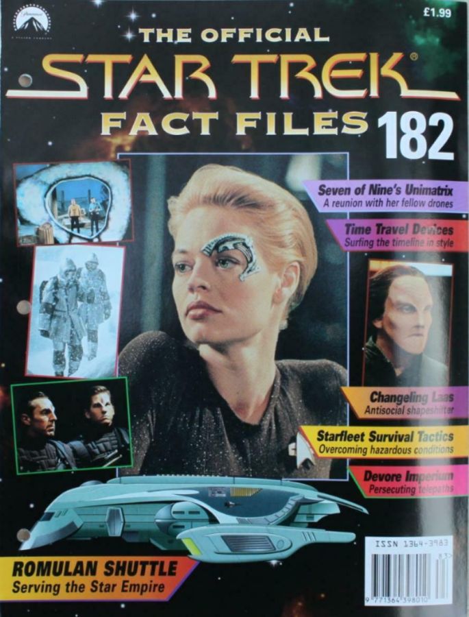 STAR TREK FACT FILES magazine side cover Issue 182  
