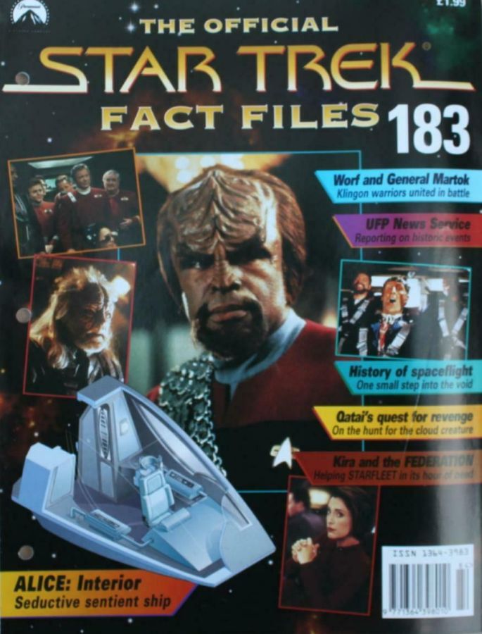 STAR TREK FACT FILES magazine side cover Issue 183  