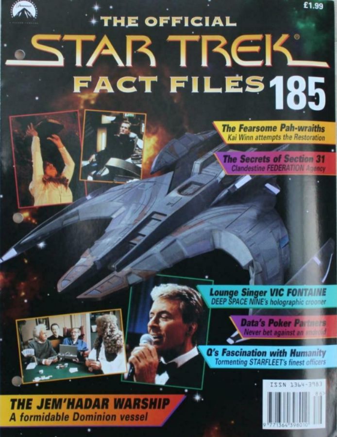STAR TREK FACT FILES magazine side cover Issue 185  