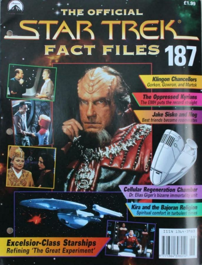STAR TREK FACT FILES magazine side cover Issue 187  
