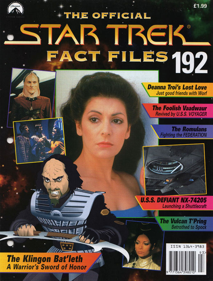 STAR TREK FACT FILES magazine side cover Issue 192   