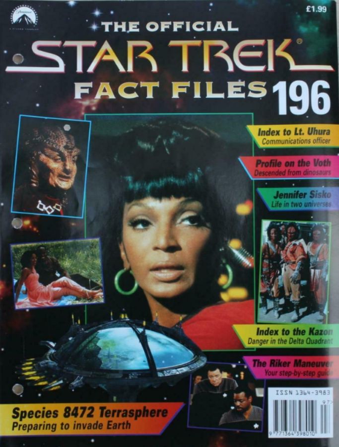 STAR TREK FACT FILES magazine side cover Issue 196  