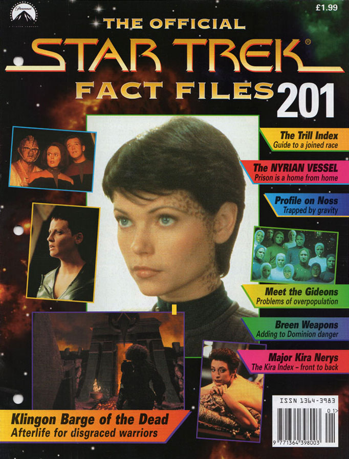 STAR TREK FACT FILES magazine side cover Issue 201   