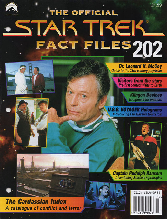 STAR TREK FACT FILES magazine side cover Issue 202   