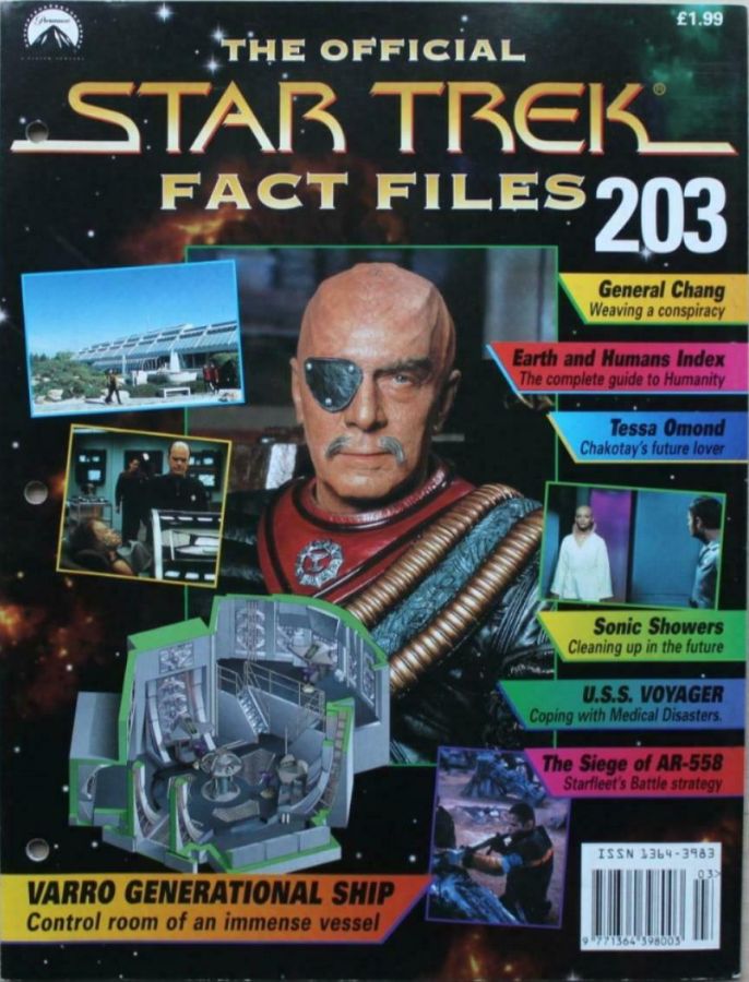STAR TREK FACT FILES magazine side cover Issue 203  
