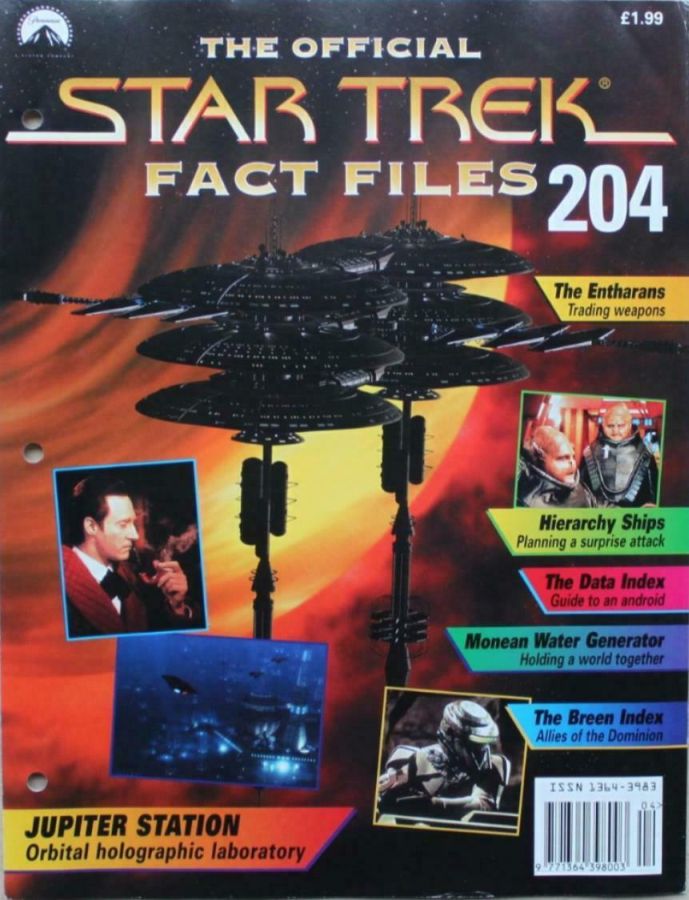 STAR TREK FACT FILES magazine side cover Issue 204  
