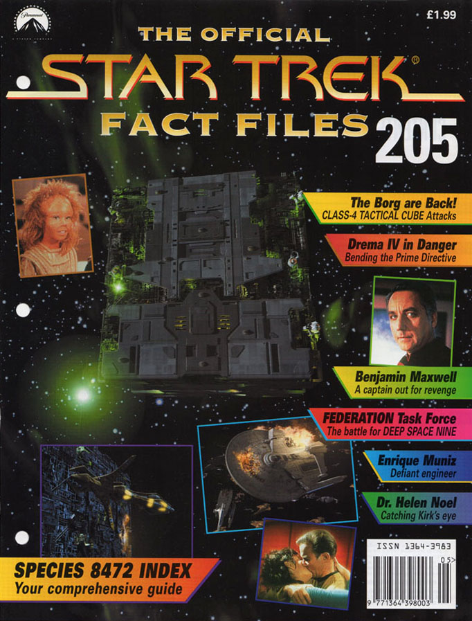 STAR TREK FACT FILES magazine side cover Issue 205   