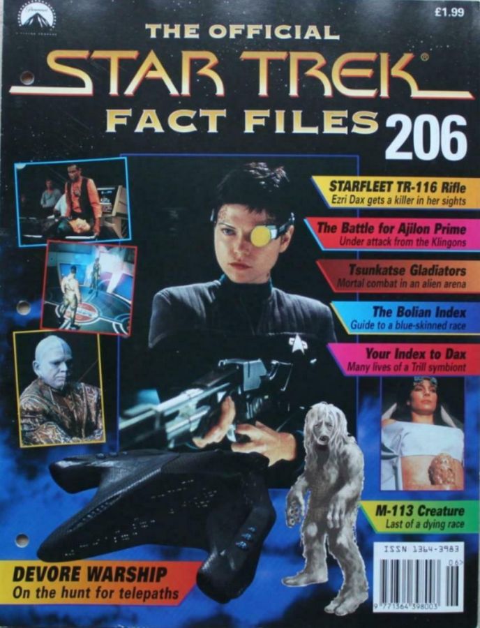 STAR TREK FACT FILES magazine side cover Issue 206  
