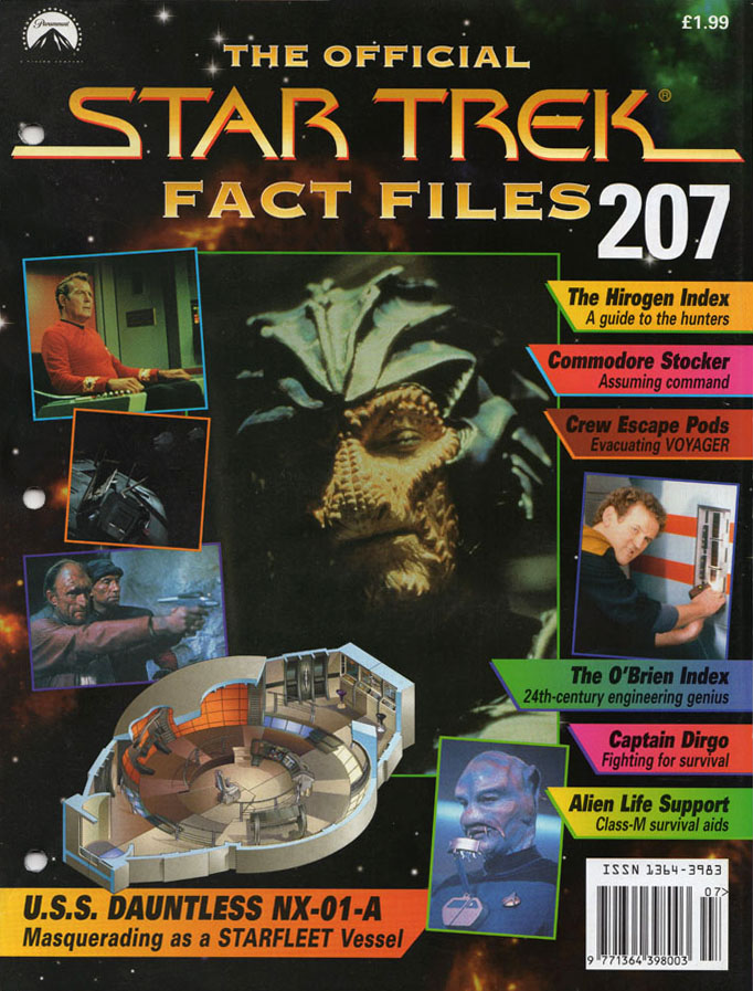 STAR TREK FACT FILES magazine side cover Issue 207   