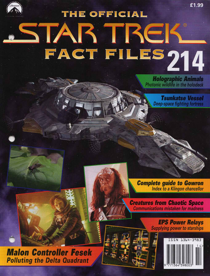 STAR TREK FACT FILES magazine side cover Issue 214   