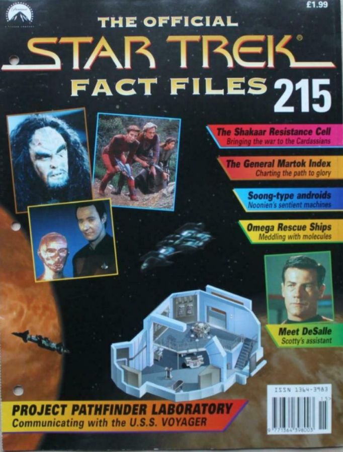 STAR TREK FACT FILES magazine side cover Issue 215  