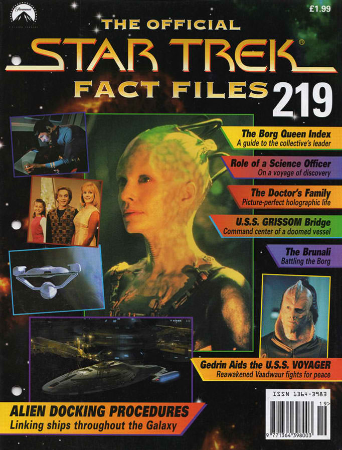 STAR TREK FACT FILES magazine side cover Issue 219   