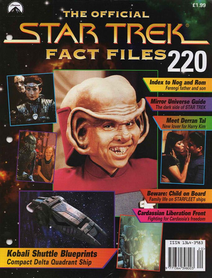 STAR TREK FACT FILES magazine side cover Issue 220   