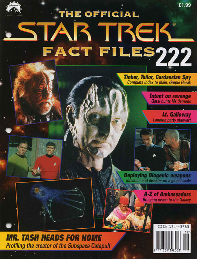 STAR TREK FACT FILES magazine side cover Issue 222   