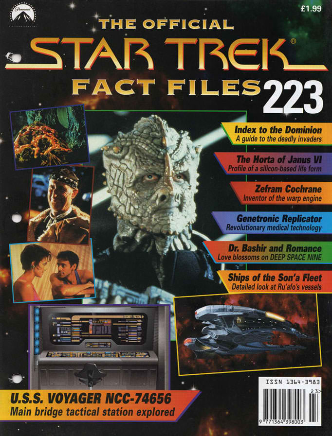 STAR TREK FACT FILES magazine side cover Issue 223   