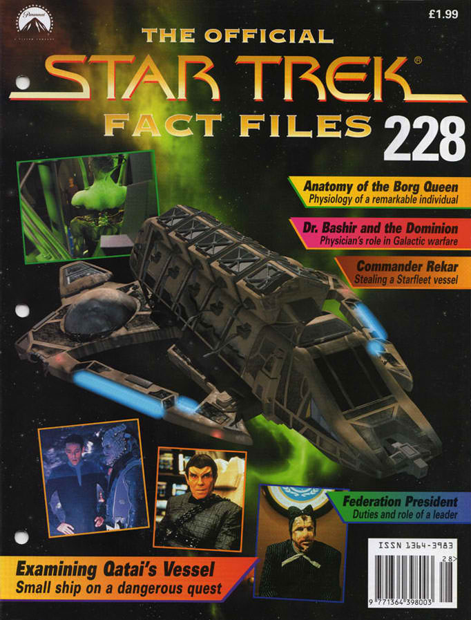 STAR TREK FACT FILES magazine side cover Issue 228   