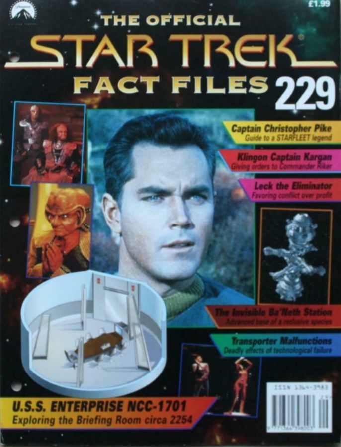 STAR TREK FACT FILES magazine side cover Issue 229  