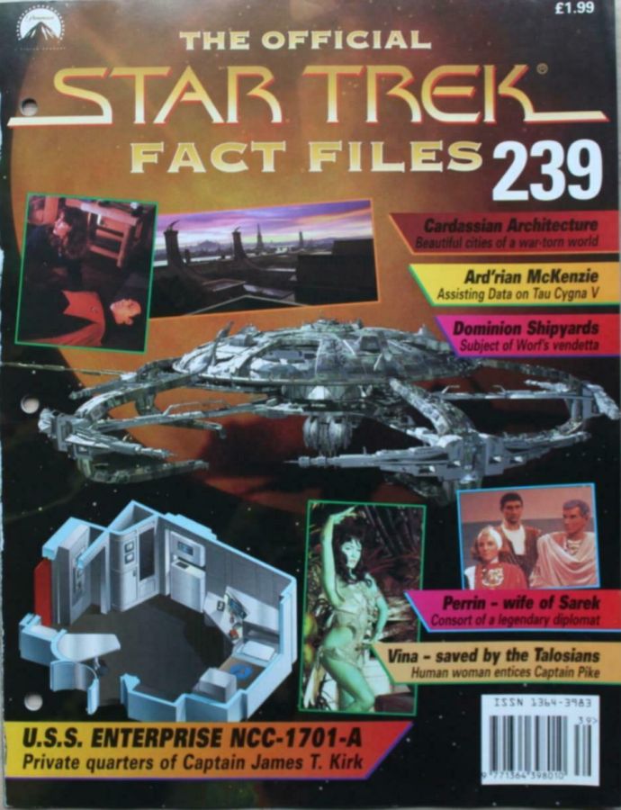 STAR TREK FACT FILES magazine side cover Issue 239  