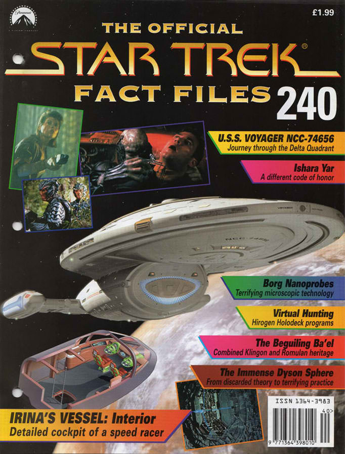 STAR TREK FACT FILES magazine side cover Issue 240   