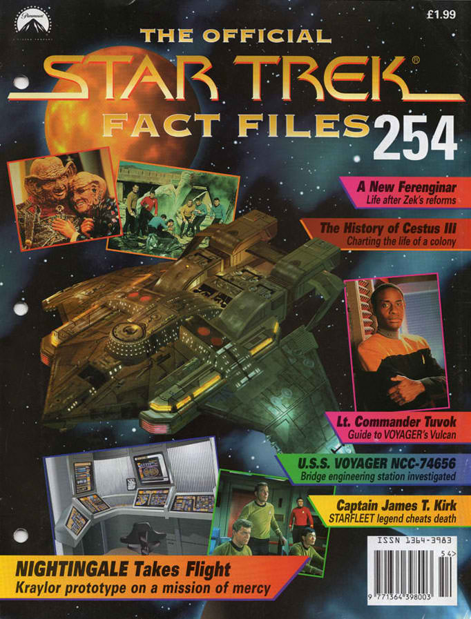 STAR TREK FACT FILES magazine side cover Issue 254   