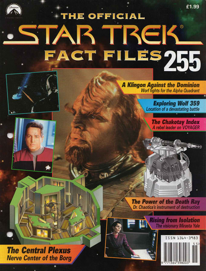 STAR TREK FACT FILES magazine side cover Issue 255   