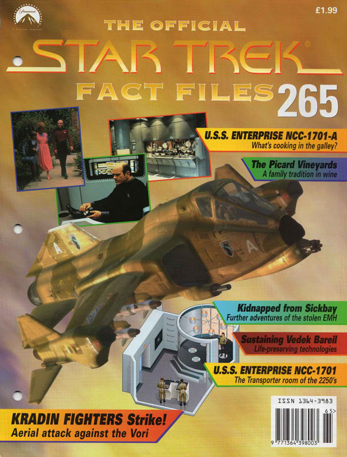 STAR TREK FACT FILES magazine side cover Issue 265   