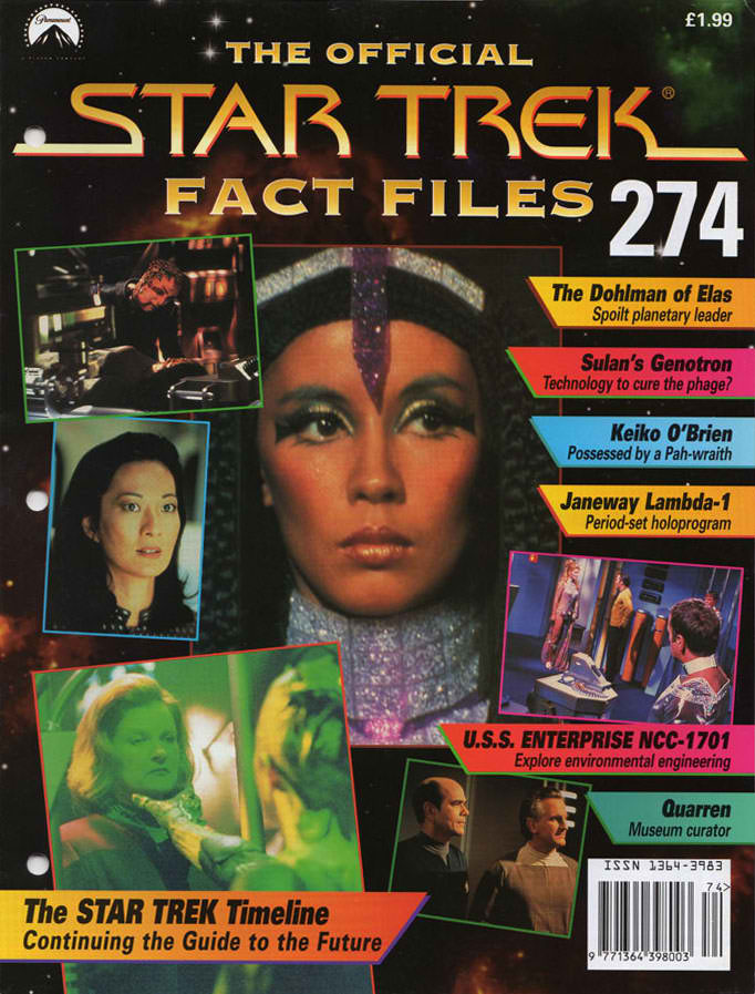 STAR TREK FACT FILES magazine side cover Issue 274   