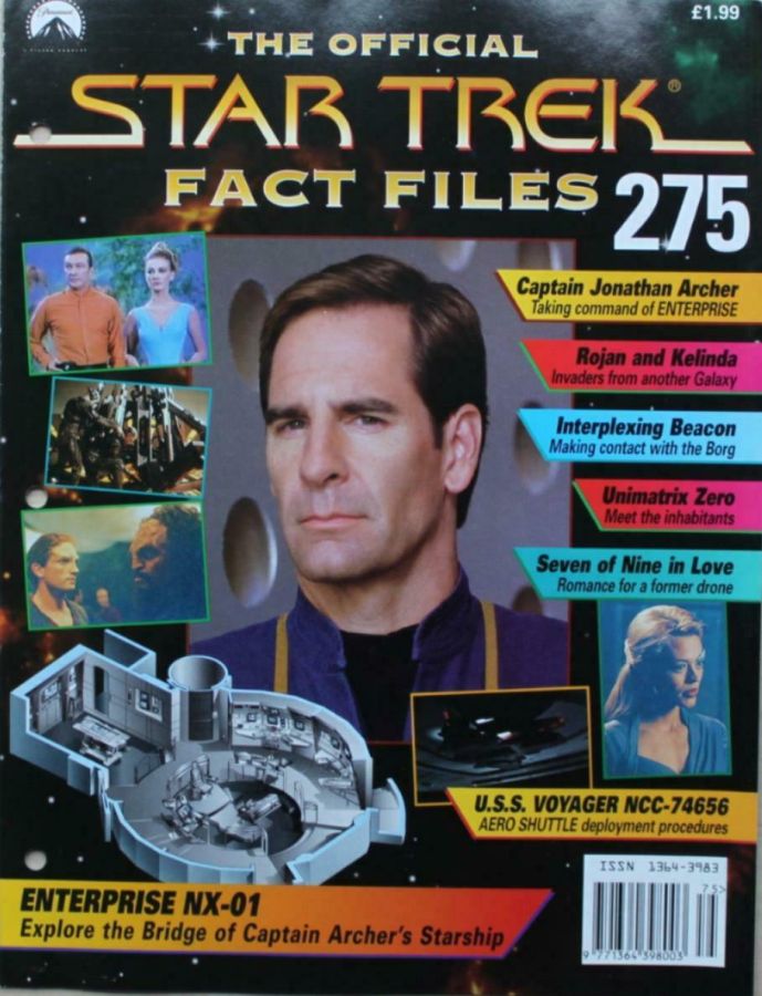 STAR TREK FACT FILES magazine side cover Issue 275  