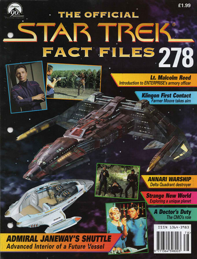 STAR TREK FACT FILES magazine side cover Issue 278  