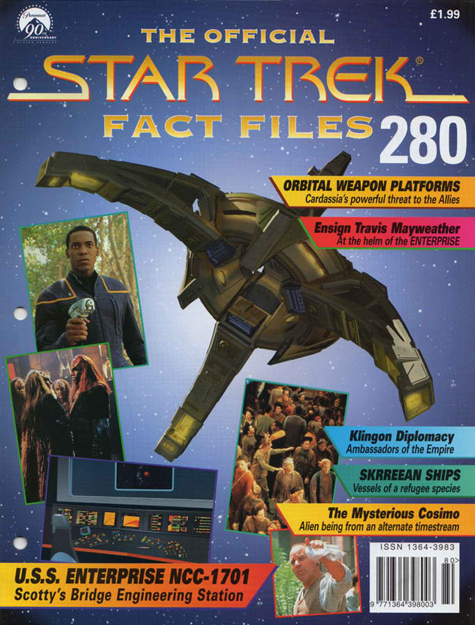 STAR TREK FACT FILES magazine side cover Issue 280   