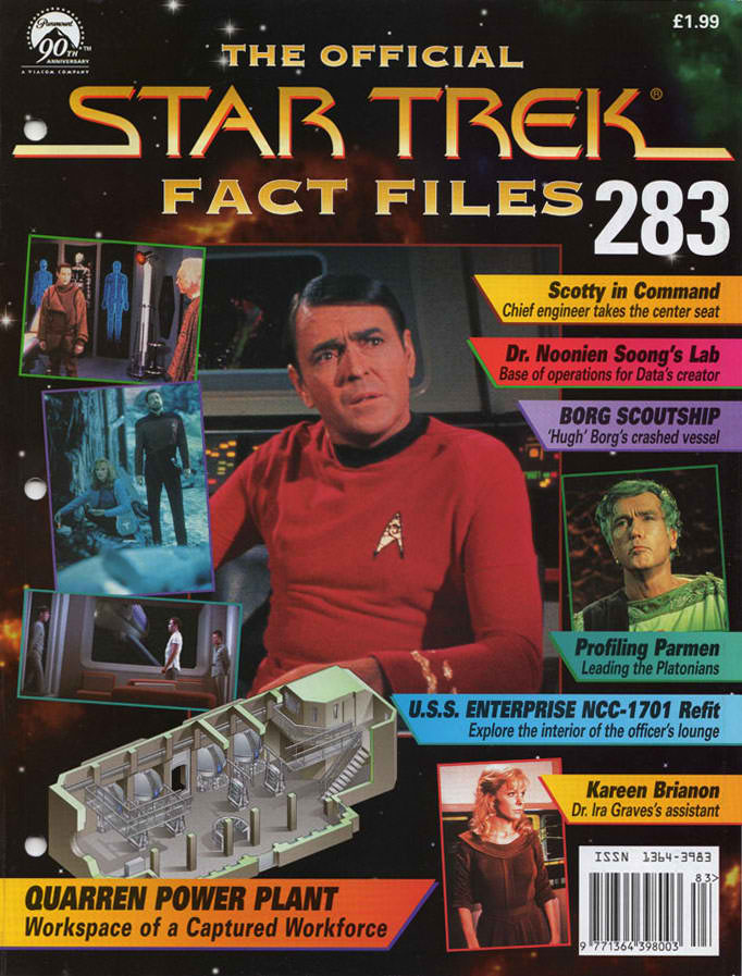 STAR TREK FACT FILES magazine side cover Issue 283   
