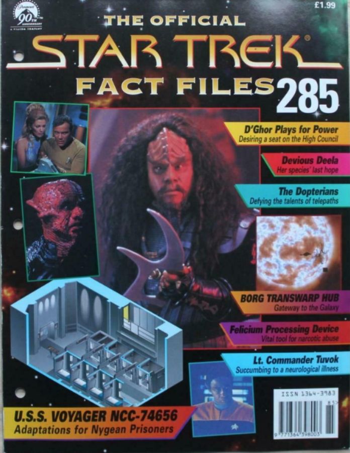STAR TREK FACT FILES magazine side cover Issue 285  