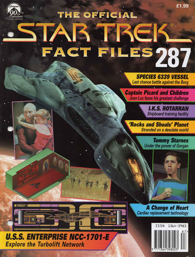 STAR TREK FACT FILES magazine side cover Issue 287   