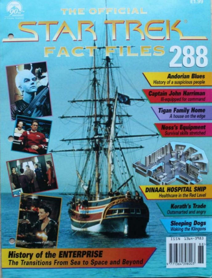 STAR TREK FACT FILES magazine side cover Issue 288  