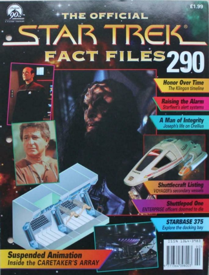 STAR TREK FACT FILES magazine side cover Issue 290  