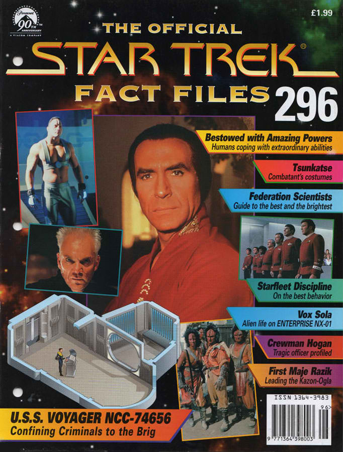 STAR TREK FACT FILES magazine side cover Issue 296   