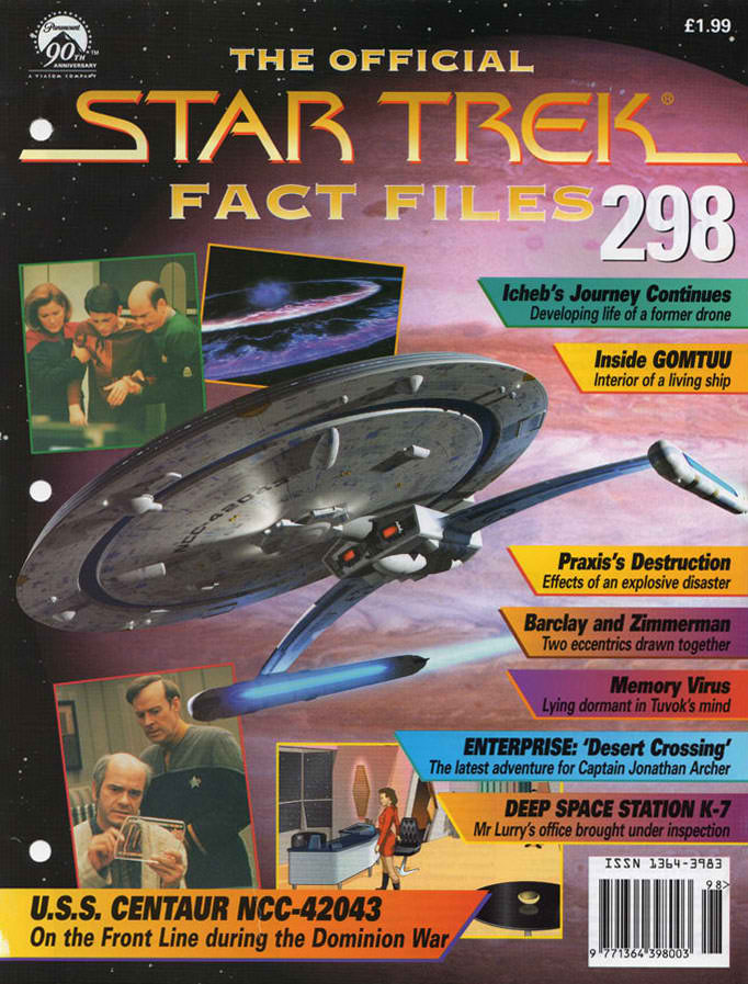 STAR TREK FACT FILES magazine side cover Issue 298   