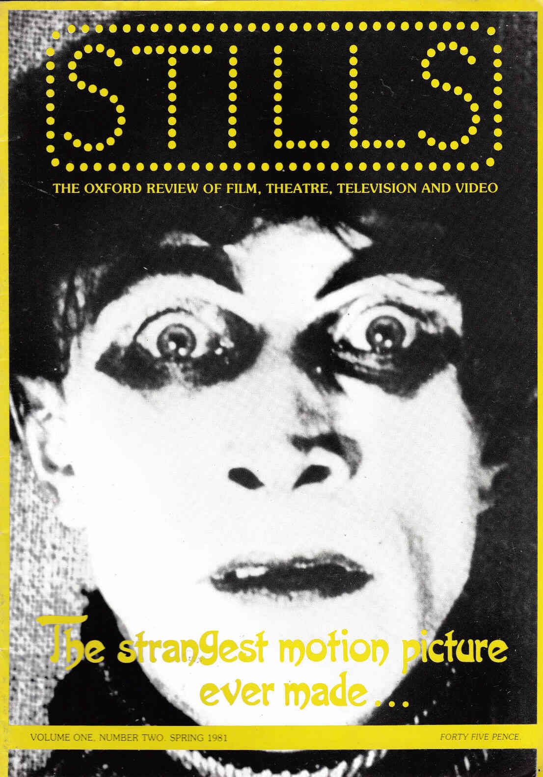 STILLS magazine side cover Issue 2 Spring 1981