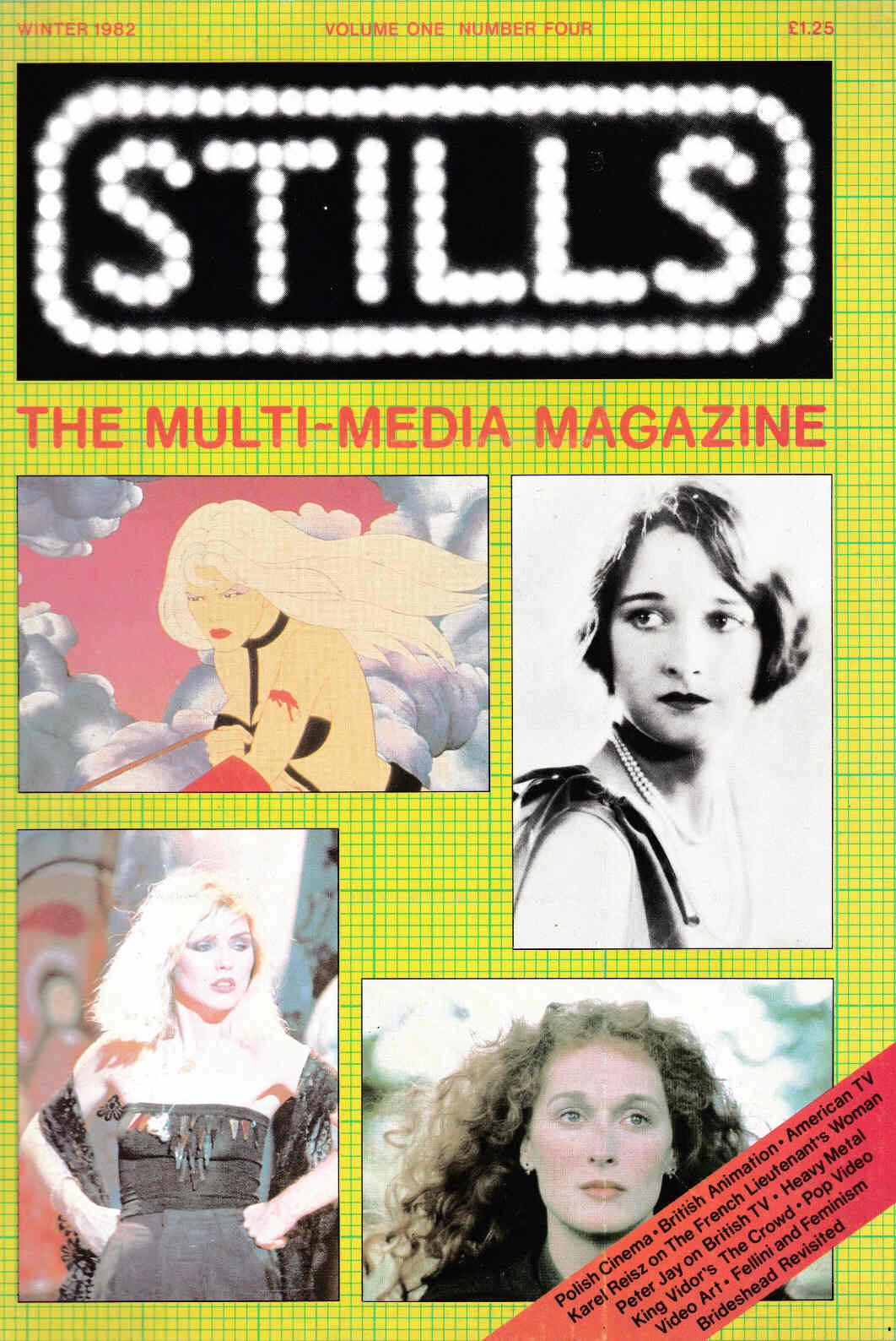 STILLS magazine side cover Issue 4 Winter 1982