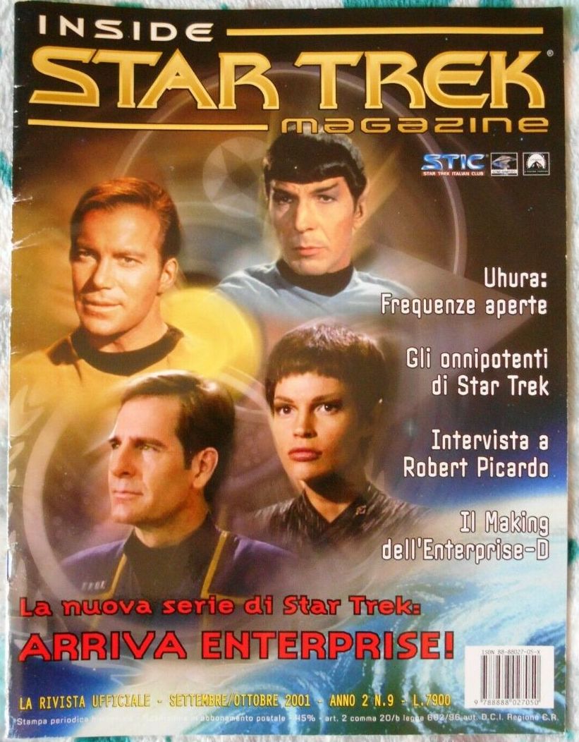 INSIDE STAR TREK magazine side cover Issue 96 September/October 2001