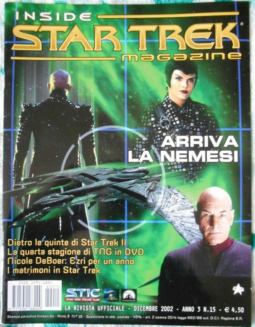 INSIDE STAR TREK magazine side cover Issue 102 September 2002